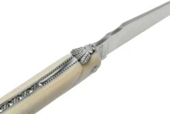 Laguiole En Aubrac Le Perlé 12 Cm L0512OS6J3 Full Handle Os Blanc -Couteaux De Poche Soldes AUL0512OS6J3 06 laguioleaubrac
