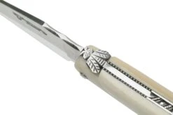 Laguiole En Aubrac Le Perlé 12 Cm L0512OS6J3 Full Handle Os Blanc -Couteaux De Poche Soldes AUL0512OS6J3 08 laguioleaubrac