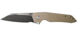 Bestech Barracuda BG15C-2 Black Stonewash Satin, Beige G10, Couteau De Poche