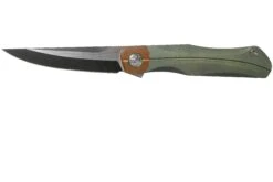 Bestech Thyra BT2106E Green Stonewashed Titanium, Copper Bolster, Two Tone Black Couteau De Poche, Kombou Design