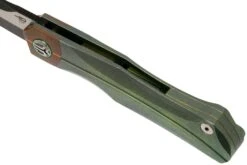 Bestech Thyra BT2106E Green Stonewashed Titanium, Copper Bolster, Two Tone Black Couteau De Poche, Kombou Design -Couteaux De Poche Soldes BHBT2106E 07 bestech