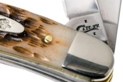 Case Medium Stockman Amber Jigged Bone, 00042, 6318 SS Couteau De Poche -Couteaux De Poche Soldes CE42 06 case ce42 06