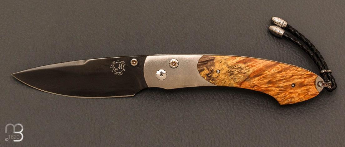 Couteaux De Poche Soldes -Couteaux De Poche Soldes Couteau Spearpoint B12 loupe d erable negundo William Henry 1 zoom