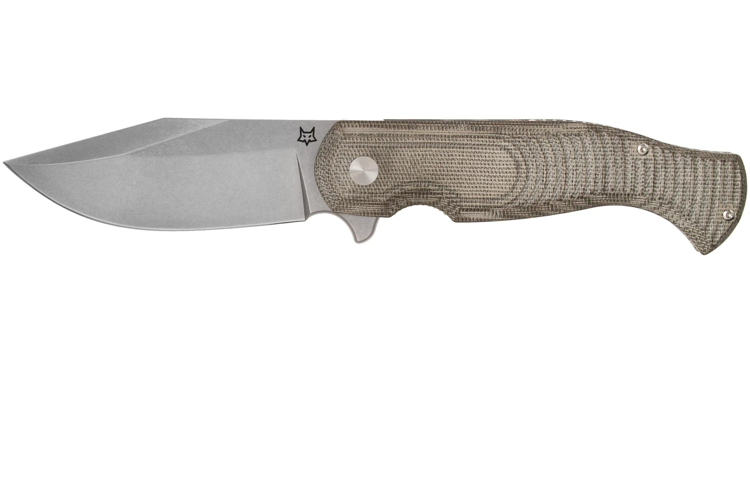 Fox Knives Eastwood Tiger 524G Stonewashed D2, Green Micarta Couteau De Poche, Gudy Van Poppel Design 3 Fox Knives Eastwood Tiger 524G Stonewashed D2, Green Micarta Couteau De Poche, Gudy Van Poppel Design