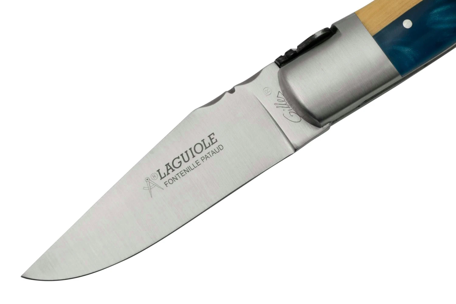 Fontenille Pataud Gentleman 10,5 Cm L8HBU Blue Hybrid Boxwood Couteau De Poche 5 Fontenille Pataud Gentleman 10,5 Cm L8HBU Blue Hybrid Boxwood Couteau De Poche - Image 3