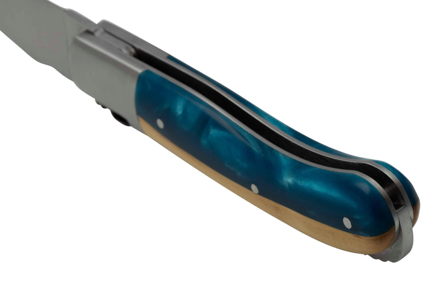 Fontenille Pataud Gentleman 10,5 Cm L8HBU Blue Hybrid Boxwood Couteau De Poche 6 Fontenille Pataud Gentleman 10,5 Cm L8HBU Blue Hybrid Boxwood Couteau De Poche - Image 4