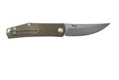 GiantMouse ACE Clyde Green Canvas Micarta, Brass, Couteau De Poche, Ansø En Voxnaes Design -Couteaux De Poche Soldes GMCLYDE GRN MICARTA 02 giantmouse