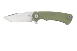Rick Hinderer Project X, MagnaCut Clip Point, Stonewash, Translucent Green G10, Couteau De Poche