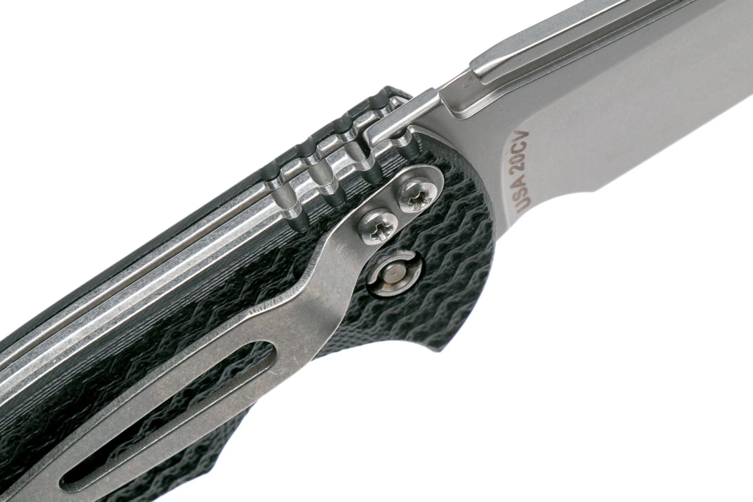 Rick Hinderer XM Slippy 3" Sheepfoot 20CV Black G10 Slipjoint Couteau De Poche 8 Rick Hinderer XM Slippy 3" Sheepfoot 20CV Black G10 Slipjoint Couteau De Poche - Image 6