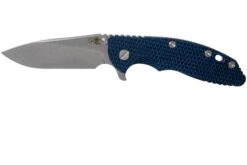Rick Hinderer XM18 3,5” 20CV Slicer, Blue Ti, Blue-Black G10 Couteau De Poche