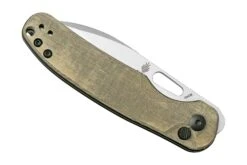 Kizer Vanguard HIC-CUP V3606C1, Button Lock Green Micarta Couteau De Poche, Azo Design -Couteaux De Poche Soldes KZV3606C1 06 kizer