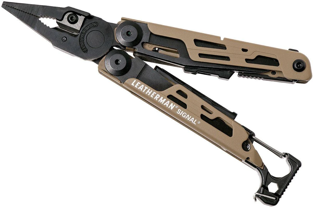 Leatherman Signal Coyote Pince Multifonction De Survie, étui En Nylon 2 Leatherman Signal Coyote Pince Multifonction De Survie, étui En Nylon