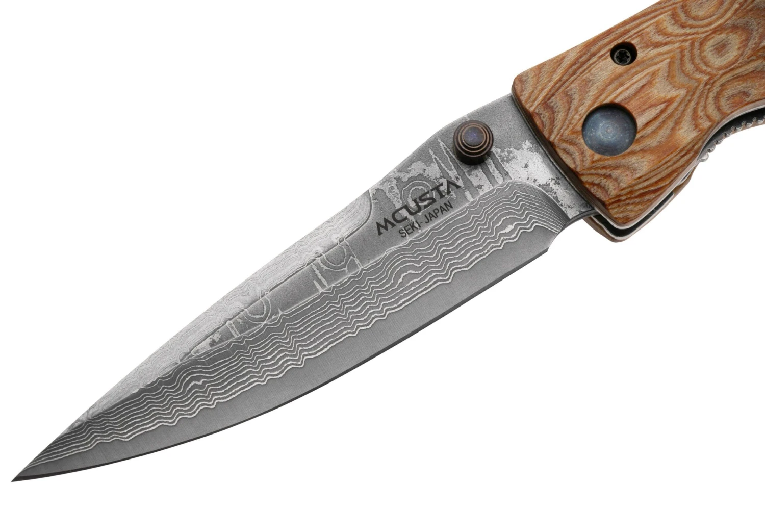 Mcusta MC-0182D Sengoku Toyotomi Hideyoshi, Yellow Pakkawood, Couteau De Gentleman 5 Mcusta MC-0182D Sengoku Toyotomi Hideyoshi, Yellow Pakkawood, Couteau De Gentleman - Image 3