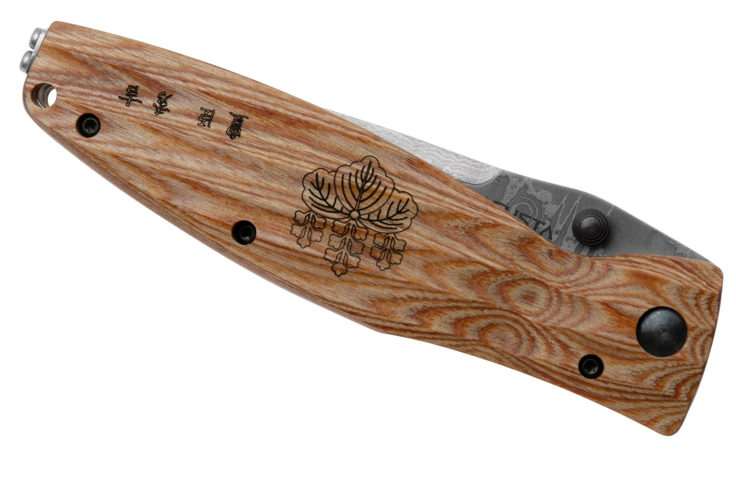 Mcusta MC-0182D Sengoku Toyotomi Hideyoshi, Yellow Pakkawood, Couteau De Gentleman 8 Mcusta MC-0182D Sengoku Toyotomi Hideyoshi, Yellow Pakkawood, Couteau De Gentleman - Image 6