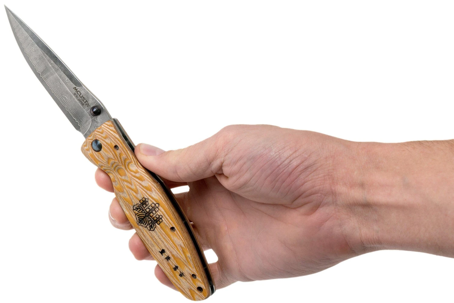 Mcusta MC-0182D Sengoku Toyotomi Hideyoshi, Yellow Pakkawood, Couteau De Gentleman 10 Mcusta MC-0182D Sengoku Toyotomi Hideyoshi, Yellow Pakkawood, Couteau De Gentleman - Image 8