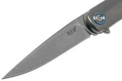 MKM Flame Drop FL01-TSW Sandblasted Titanium Couteau De Poche, Michael Zieba Design -Couteaux De Poche Soldes MMK FL01 TSW 03 mkm knives