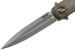 MKM Flame Dagger FL02-GCT Green Canvas Micarta Couteau De Poche, Michael Zieba Design -Couteaux De Poche Soldes MMK FL02 GCT 03 mkm knives