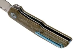 MKM Clap LS01-GC Green Canvas Micarta Couteau De Poche, Bob Terzuola Design -Couteaux De Poche Soldes MMK LS01 GC 05 mkm knives