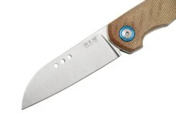 MKM Root RT-NC Satin Natural Canvas Micarta, Couteau De Poche, Jens Anso Design -Couteaux De Poche Soldes MMK RT NC 03 mkm