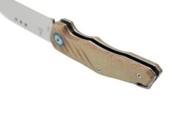 MKM Root RT-NC Satin Natural Canvas Micarta, Couteau De Poche, Jens Anso Design -Couteaux De Poche Soldes MMK RT NC 04 mkm