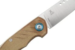 MKM Root RT-NC Satin Natural Canvas Micarta, Couteau De Poche, Jens Anso Design -Couteaux De Poche Soldes MMK RT NC 05 mkm