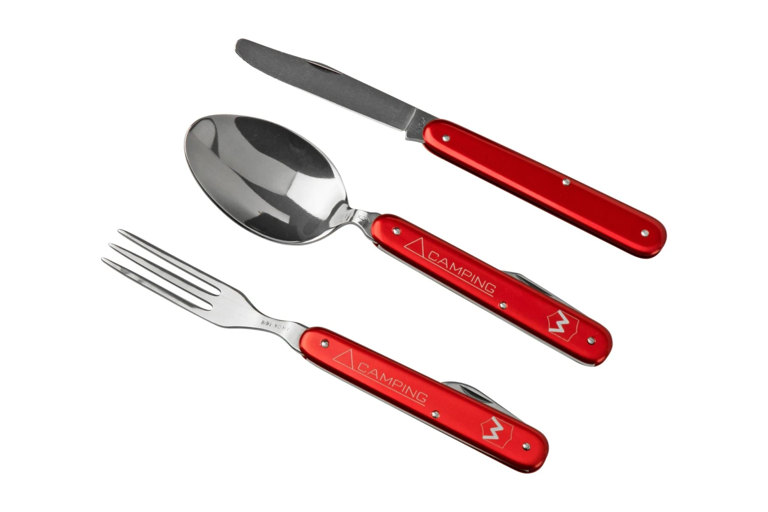 Mercury Trip Set 992-5AC Red Aluminum, Couverts De Camping 3 Mercury Trip Set 992-5AC Red Aluminum, Couverts De Camping