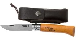 Opinel Couteau De Poche No.8 Gamme De Luxe Avec étui En Cuir, Acier Carbone