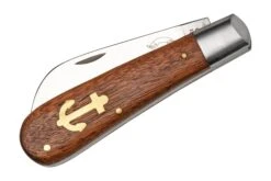 Otter Anchor Knife 173 R Large Stainless, Sapeli, Brass Anchor, Couteau De Poche -Couteaux De Poche Soldes OR173R 04 otter