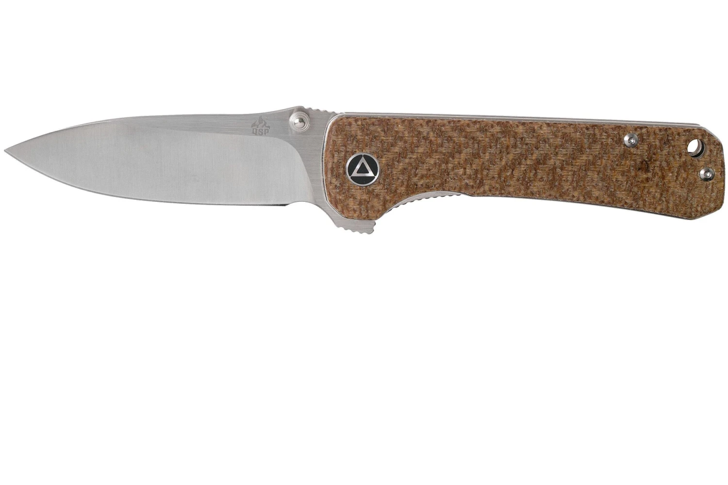 QSP Knife Hawk QS131-G Brown Micarta Couteau De Poche 3 QSP Knife Hawk QS131-G Brown Micarta Couteau De Poche