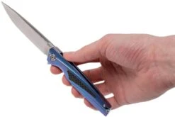 Rike RK803CH-B Blue, Carbonfiber Inlay Couteau De Poche -Couteaux De Poche Soldes RK803CH B 08 rike knives rk803ch b 08