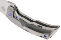 Reate T3000 Marble Carbon Fiber, Blue Hardware Couteau De Poche, Tashi Bharucha Design -Couteaux De Poche Soldes RTT3000 CF B 05 reate