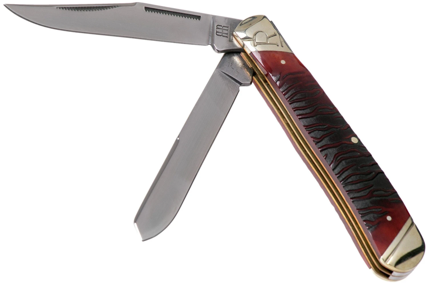 Rough Ryder Tiger Stripe Trapper RR2218 Couteau De Poche 3 Rough Ryder Tiger Stripe Trapper RR2218 Couteau De Poche