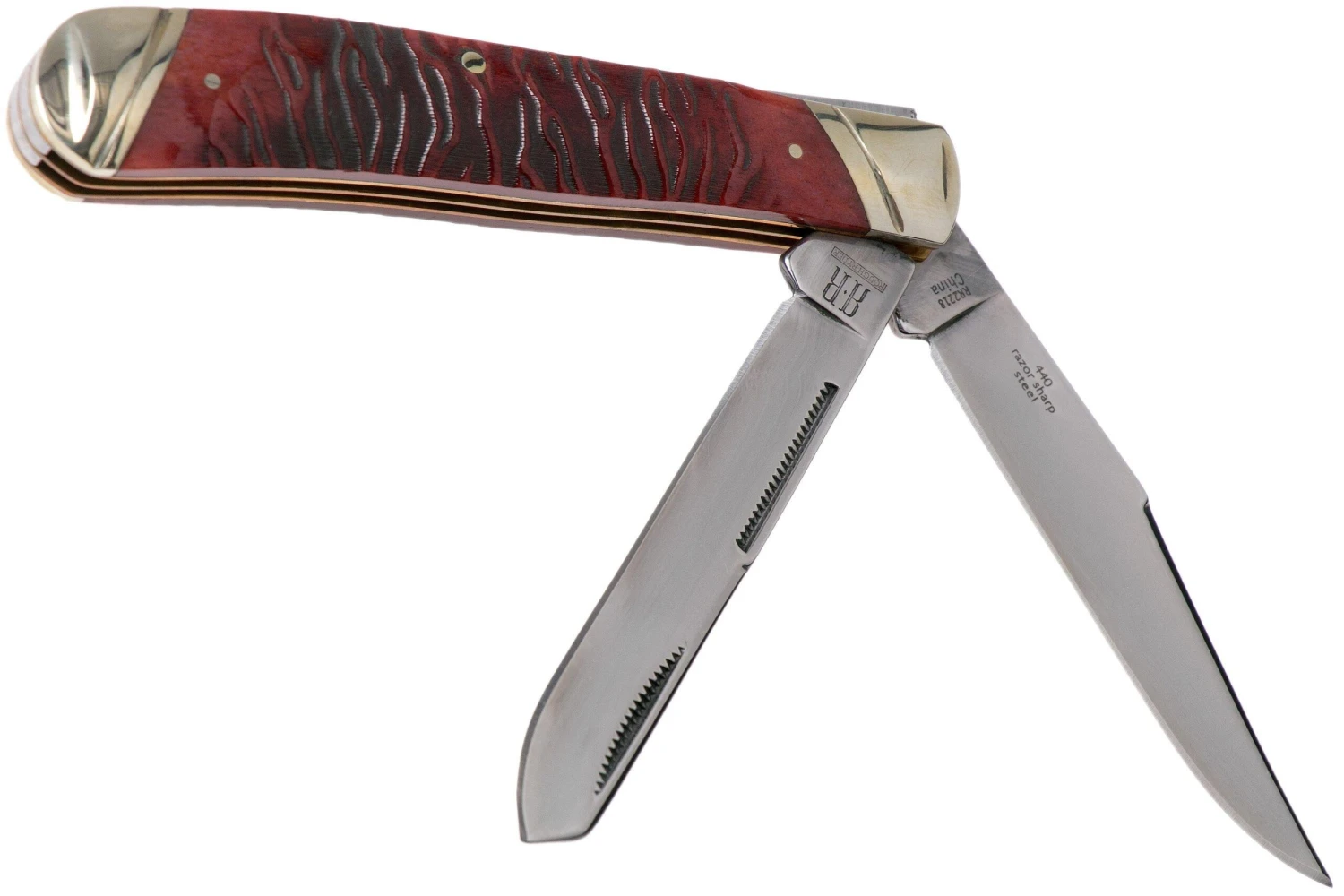 Rough Ryder Tiger Stripe Trapper RR2218 Couteau De Poche 4 Rough Ryder Tiger Stripe Trapper RR2218 Couteau De Poche - Image 2