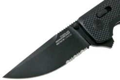 SOG SOG-TAC XR Blackout Serrated 12-38-03-57 Couteau De Poche -Couteaux De Poche Soldes SOG TACXR BKS 03 sog