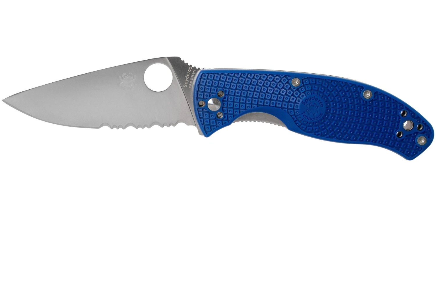 Spyderco Tenacious Lightweight C122PSBL FRN Couteau De Poche Partiellement Dentelé 3 Spyderco Tenacious Lightweight C122PSBL FRN Couteau De Poche Partiellement Dentelé