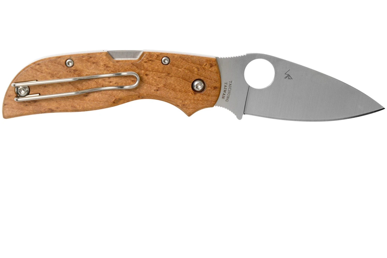 Spyderco Chaparral Birdseye Maple Wood C152WDP Couteau De Poche 4 Spyderco Chaparral Birdseye Maple Wood C152WDP Couteau De Poche - Image 2