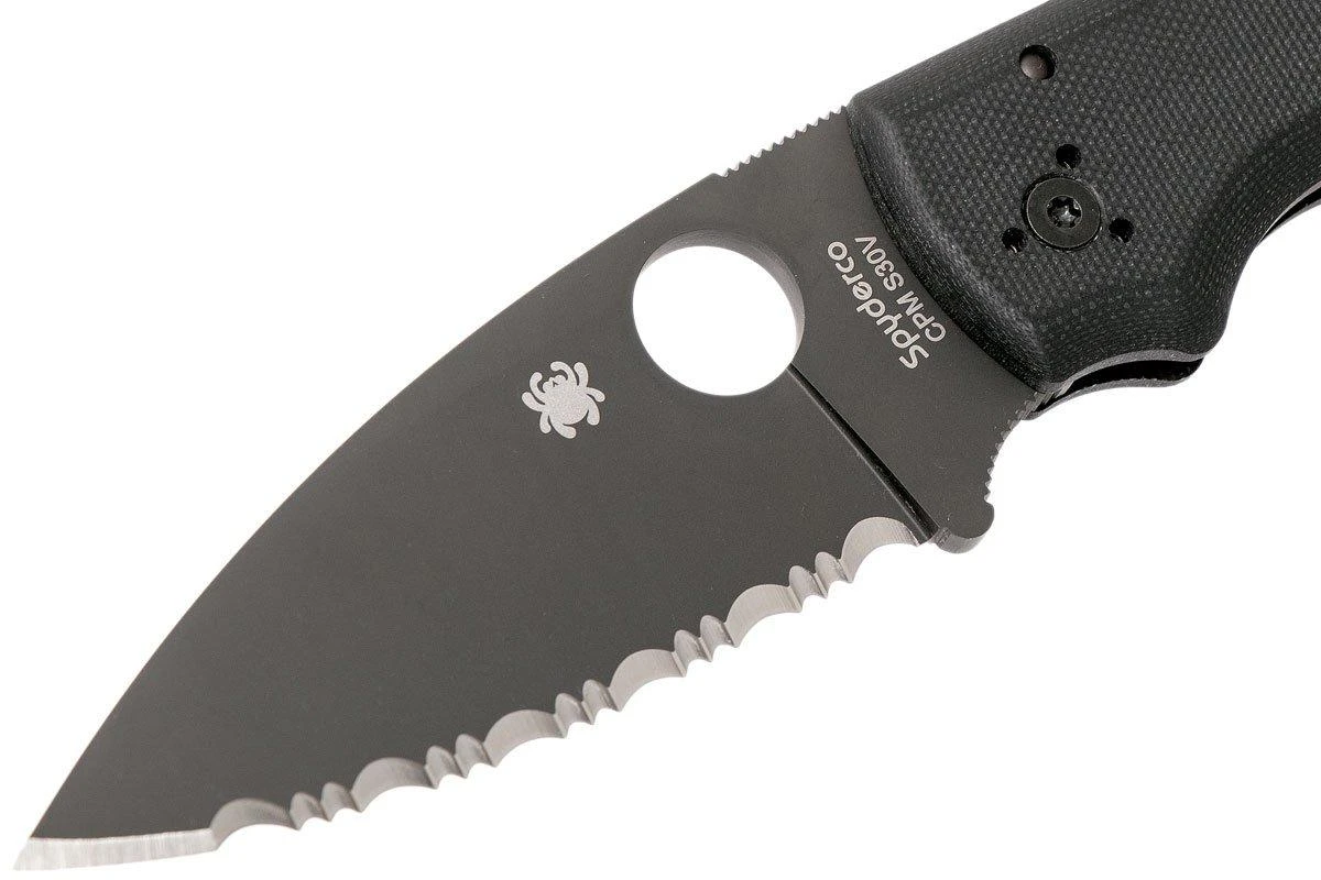 Spyderco Shaman C229GSBK Serrated Couteau De Poche, Sal Glesser Design 5 Spyderco Shaman C229GSBK Serrated Couteau De Poche, Sal Glesser Design - Image 3