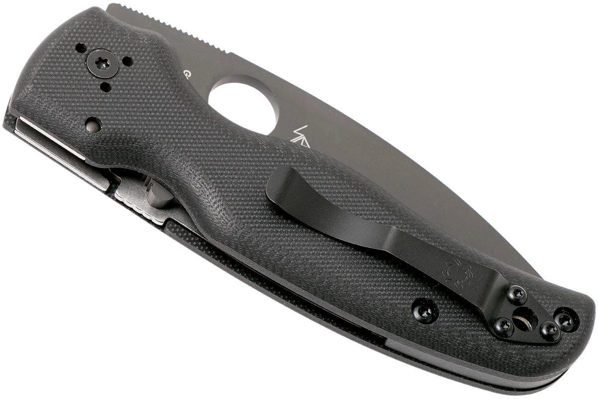 Spyderco Shaman C229GSBK Serrated Couteau De Poche, Sal Glesser Design 6 Spyderco Shaman C229GSBK Serrated Couteau De Poche, Sal Glesser Design - Image 4