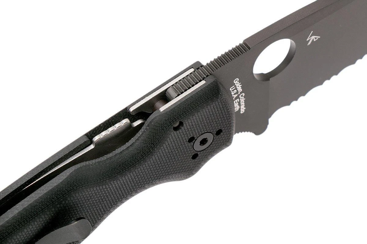 Spyderco Shaman C229GSBK Serrated Couteau De Poche, Sal Glesser Design 8 Spyderco Shaman C229GSBK Serrated Couteau De Poche, Sal Glesser Design - Image 6