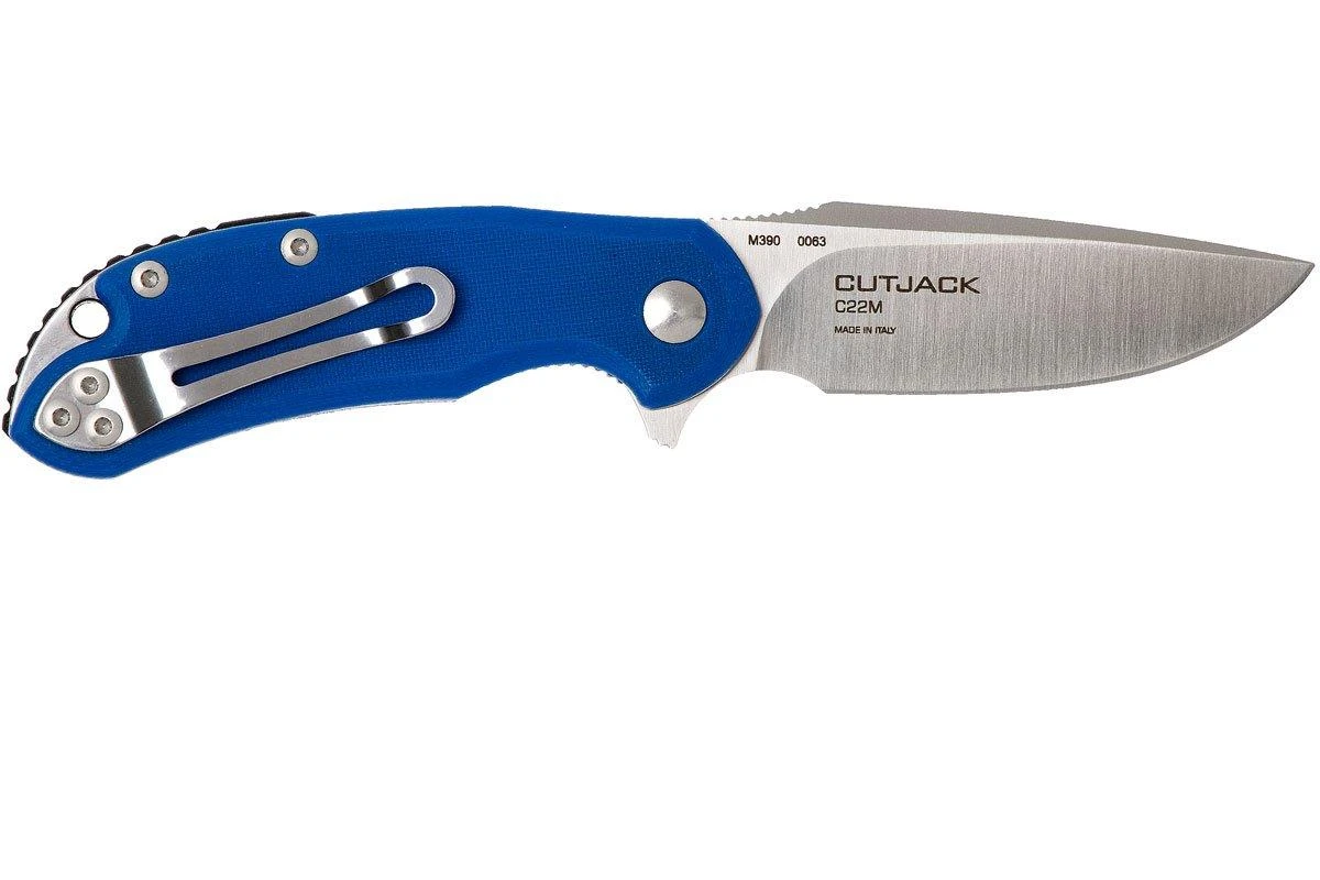 Steel Will Cutjack C22M-2BL Blue G10, M390 Blade Couteau De Poche 4 Steel Will Cutjack C22M-2BL Blue G10, M390 Blade Couteau De Poche - Image 2