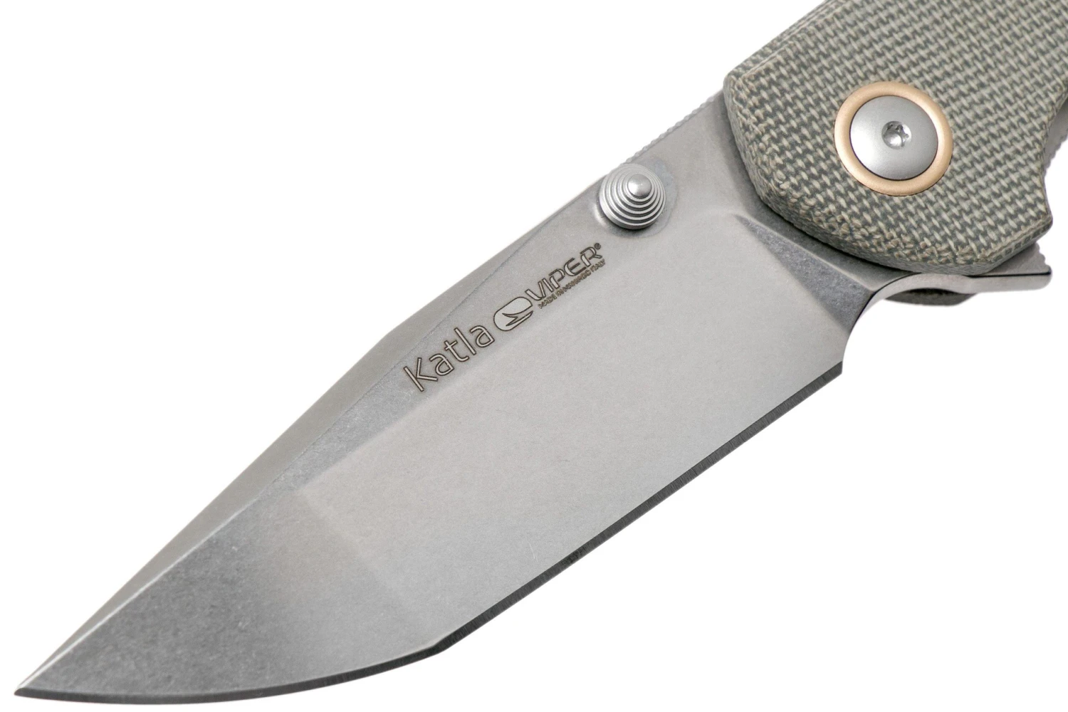Viper Katla V5982CG Stonewashed, Green Micarta Couteau De Poche, Jesper Voxnaes Design 5 Viper Katla V5982CG Stonewashed, Green Micarta Couteau De Poche, Jesper Voxnaes Design - Image 3