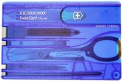 Victorinox SwissCard Classic Bleu Transparent 0.7122.T2