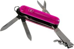 Victorinox Nail Clip 580 Rose Transparent 0.6463.T5 Couteau Suisse