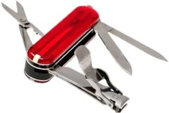 Victorinox Nail Clip 580, Couteau Suisse, Rouge Transparent -Couteaux De Poche Soldes VT0 6463 T 03 victorinox vt0 6463 t 03