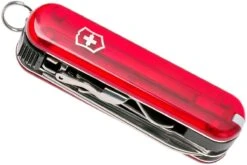 Victorinox Nail Clip 580, Couteau Suisse, Rouge Transparent -Couteaux De Poche Soldes VT0 6463 T 07 victorinox vt0 6463 t 07