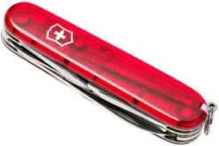 Victorinox Climber Rouge Transparent 1.3703.T Couteau Suisse 12 Victorinox Climber Rouge Transparent 1.3703.T Couteau Suisse -Couteaux De Poche Soldes VT1 3703 T 05 victorinox vt1 3703 t 05