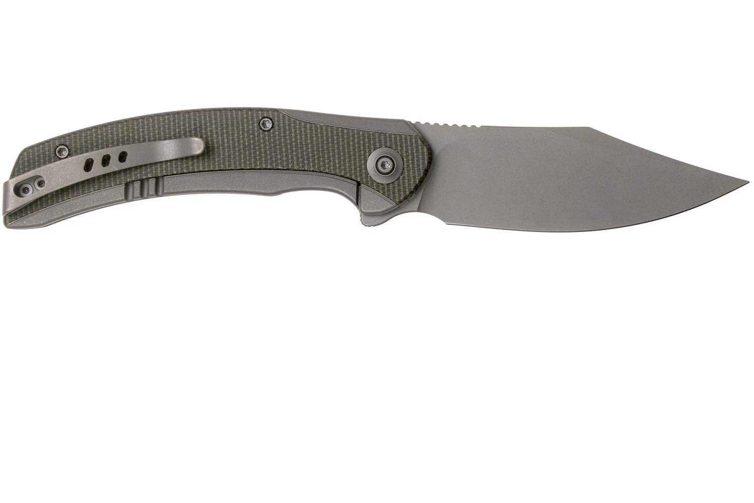 WE Knife Snick WE19022F-5 Stonewashed, Green Micarta Couteau De Poche 4 WE Knife Snick WE19022F-5 Stonewashed, Green Micarta Couteau De Poche - Image 2