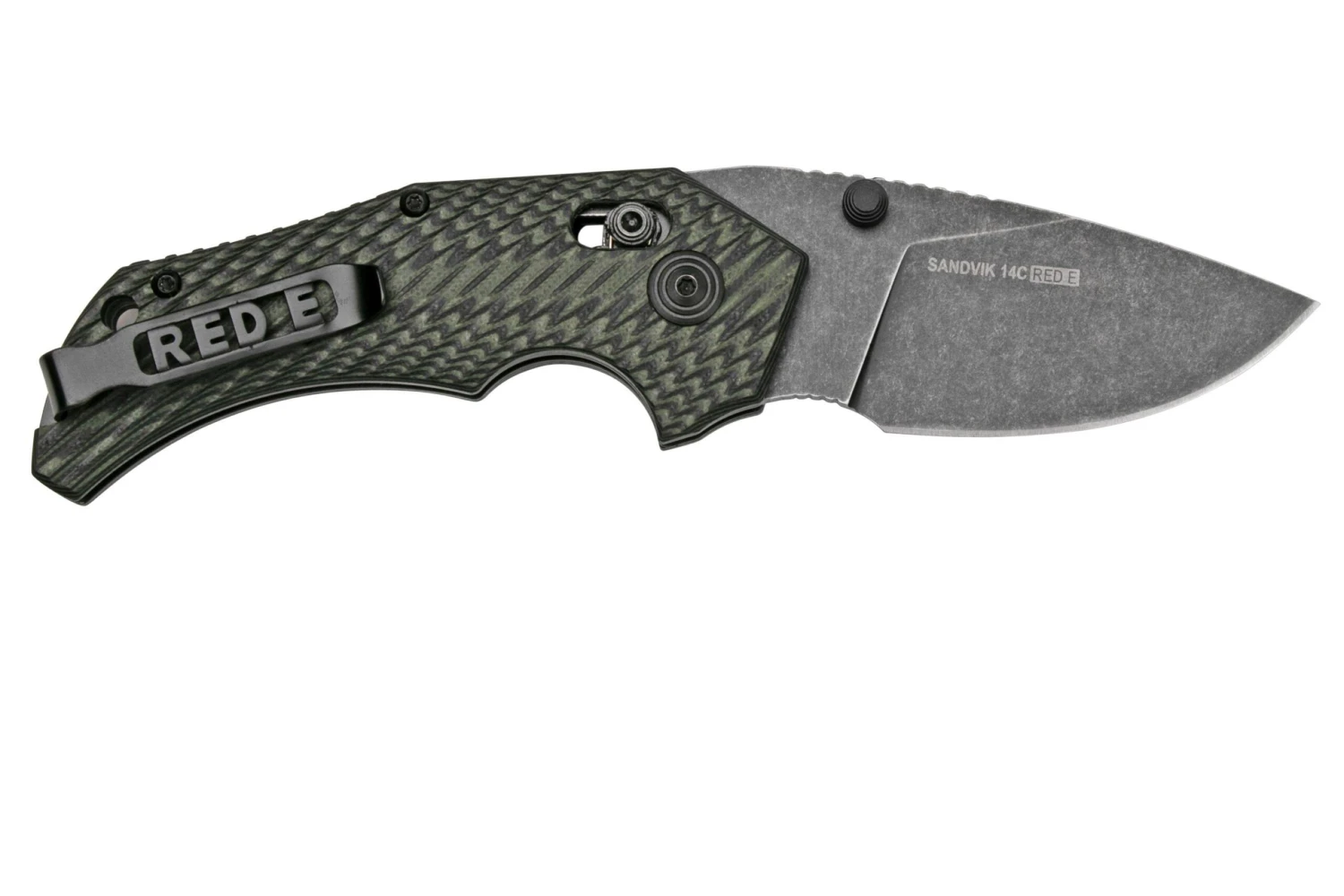 Willumsen Red E, RE21AOD Acid Green & Black, Couteau De Poche 4 Willumsen Red E, RE21AOD Acid Green & Black, Couteau De Poche - Image 2